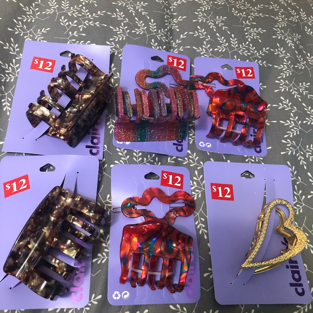 Hair clip bundle of 6
